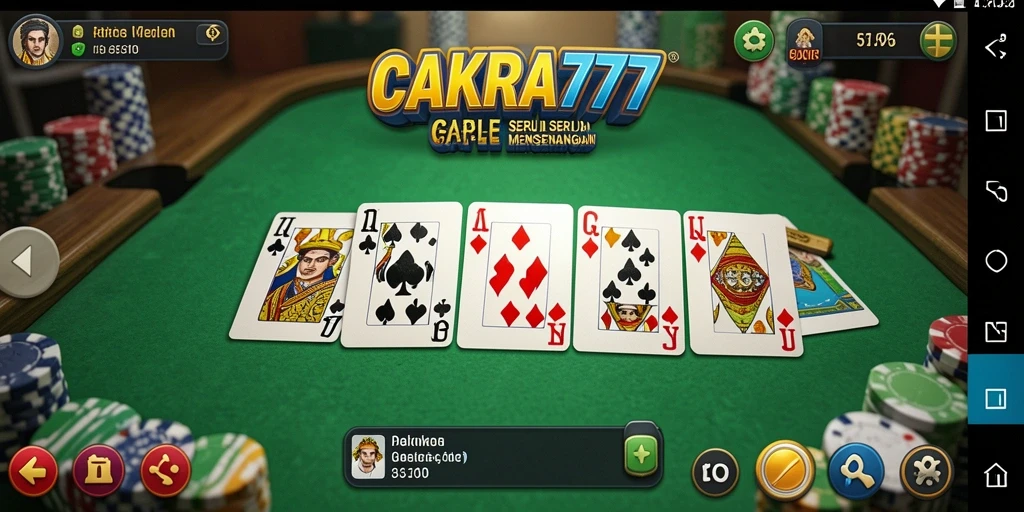 Tampilan gameplay seru di CAKRA777 saat bermain Gaple.