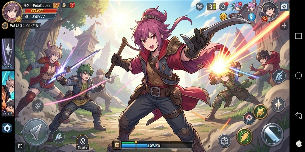Screenshot gameplay <strong>FAV77</strong> dengan aksi seru dari karakter Anime.