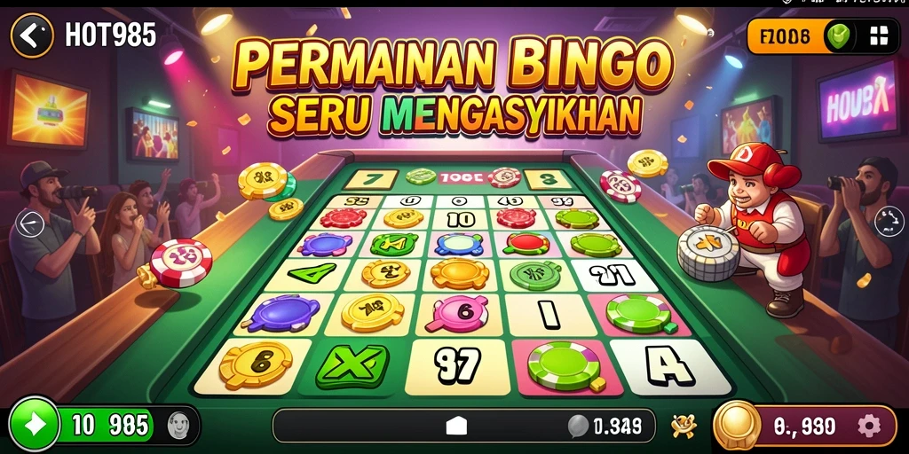 Tampilan menarik dari gameplay Bingo HOT985 yang mengasyikkan.