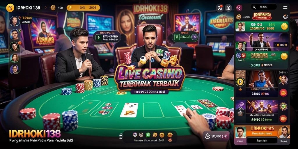 Tampilan gameplay Live Casino langsung dari IDRHOKI138