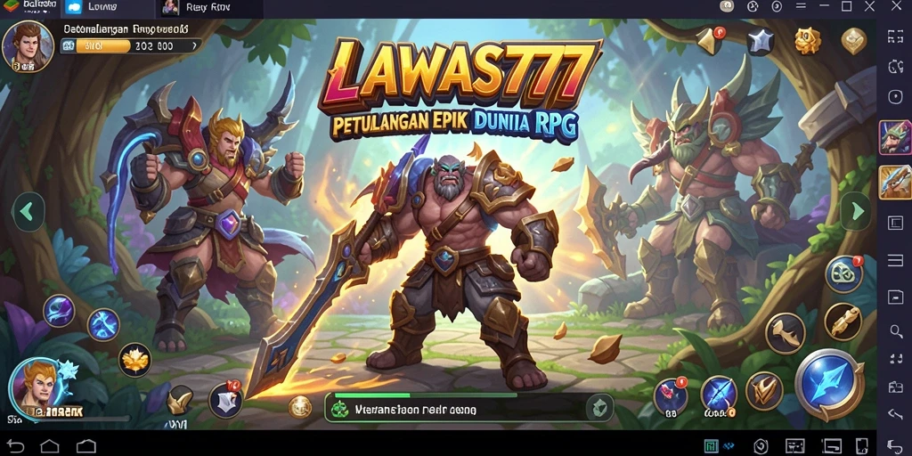 Screenshot menunjukkan aksi pertarungan seru dalam LAWAS777.