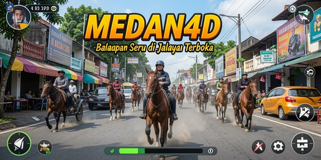 Tangkapan layar gameplay balapan seru di MEDAN4D.