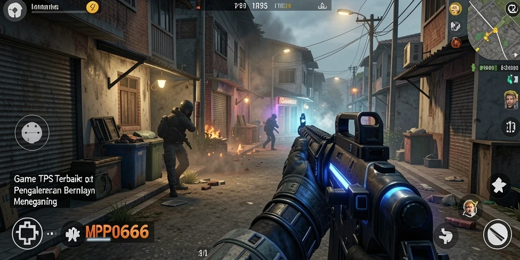 Screenshot MPO666 menampilkan aksi menegangkan dalam gameplay TPS.