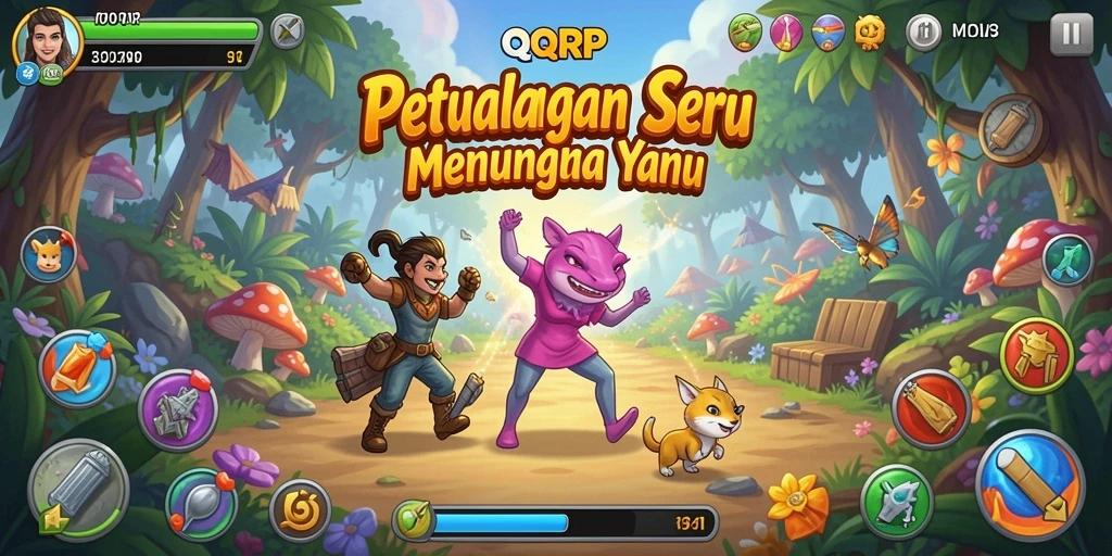 Tampilan gameplay <strong>QQRP</strong> yang mendebarkan dan penuh aksi petualangan.
