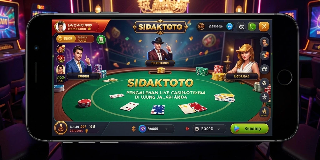 Tampilan menarik dari permainan Live Casino di SIDAKTOTO.