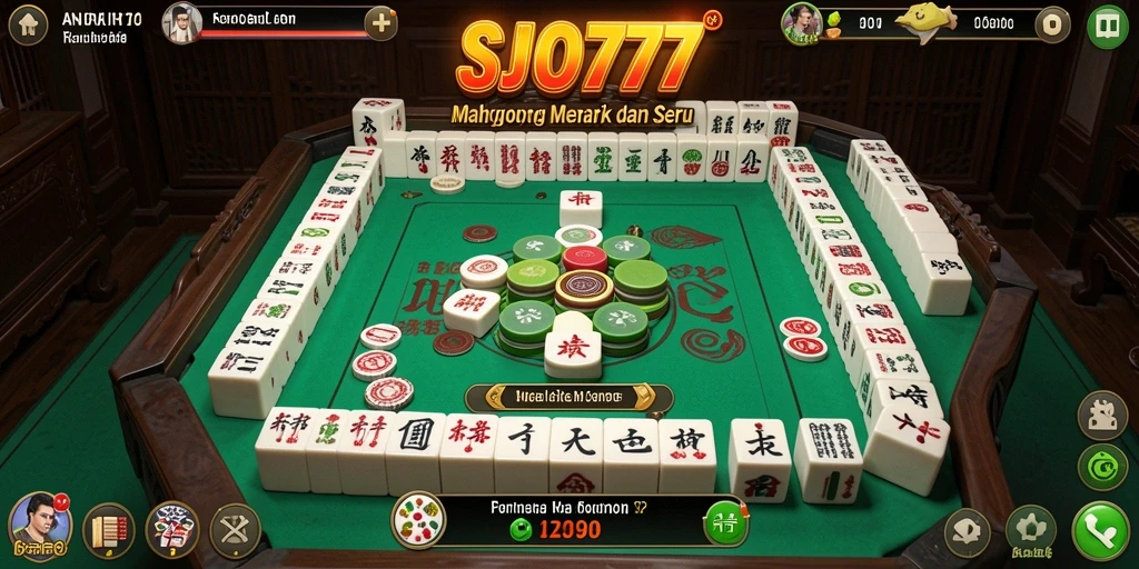 Tampilan gameplay SJO777 yang menarik dengan elemen Mahjong.