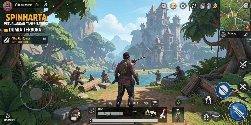 Gameplay SPINHARTA menampilkan petualangan Open World yang mendebarkan.