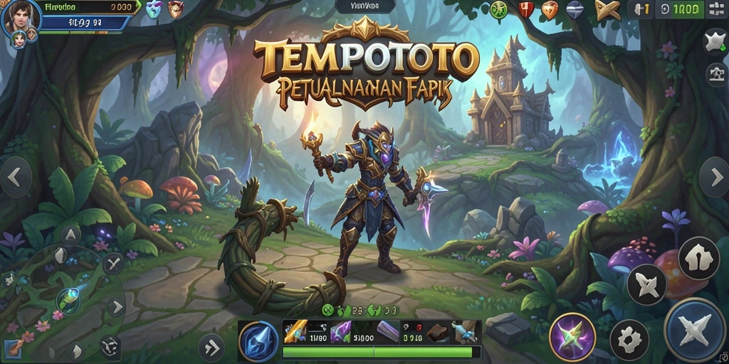 Tangkapan layar utama dari gameplay RPG di TEMPOTOTO