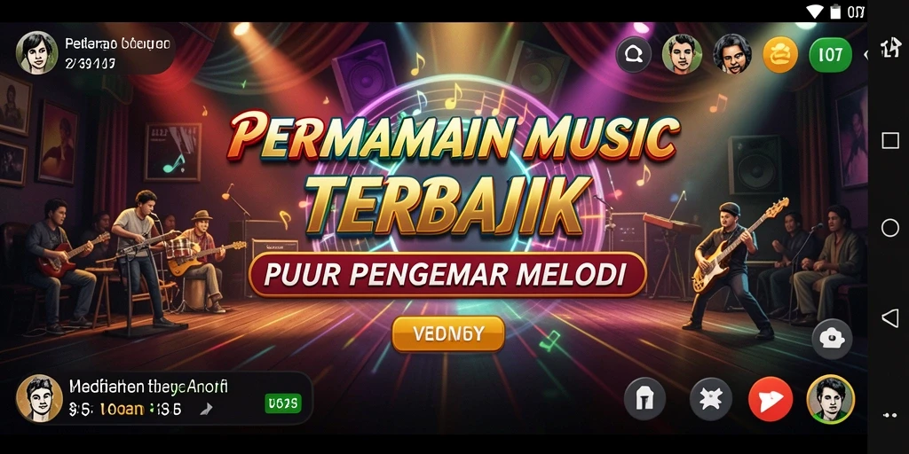 Screenshot gameplay V07 menampilkan pengalaman bermain musik yang menyenangkan.