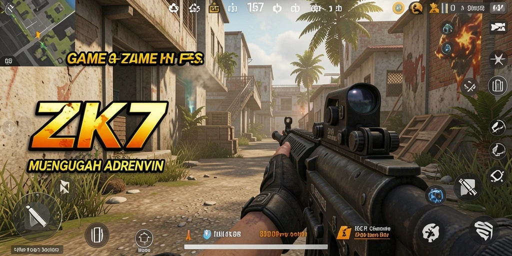 Tampilan menarik dari gameplay intens ZK7 saat pertempuran berlangsung.